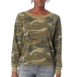 NWT Alternative Ladies Lazy Day Camo Pullover
